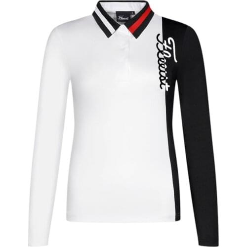 Lidies Golf Long Sleeve Breathable T-shirt Free Shipping Polyester Outdoor Sports Sweat-absorbent Clothing