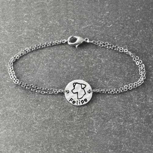 Jack Russell Terrier bracelet, Personalized Dog Bracelet ,alloy Dog Pendant, Personalized Pets name, Dog Lover Gift