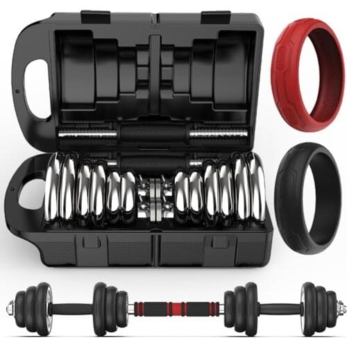Adjustable Dumbbell Boxed Fitness Equipment Home Dumbbells for Fitness Dumbbell Weights Dual Purpose Dumbbell Barbell