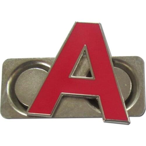 Custom Zinc Alloy Badge Trendy Letters Metal Souvenir Badge
