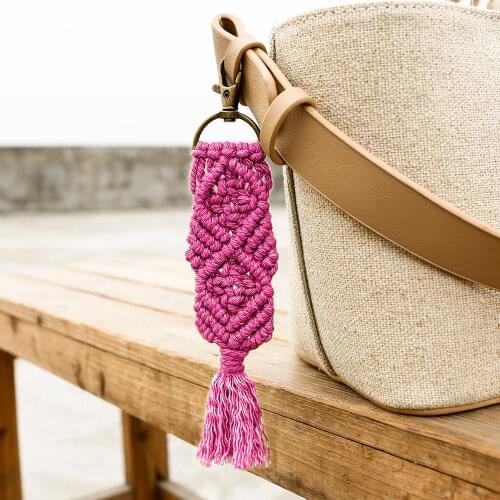 KC00067 ZWPON Vintage Weave Tassel Keychain 2020 New Summer Bag Accessories Wholesale