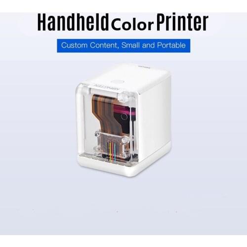 MBrush Handheld Printer Portable Mini Inkjet Printer Color Barcode Printer 1200dpi with Ink Cartridge APP for Customized Text#R5