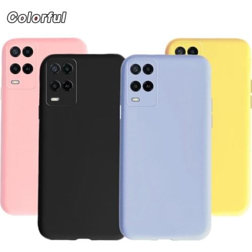 Soft Case For Oppo A54 Cover Cute Candy Color Phone Bumper For Oppo A54 CPH2239 Back Cover OppoA54 5G CPH2195 Full Coque Housing
