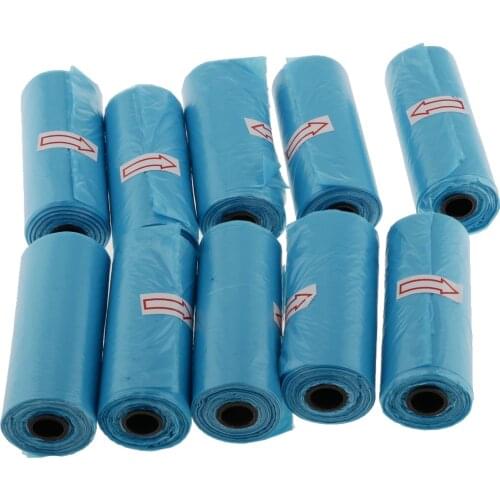 Dispenser Bag Refill, Pack of 10 Rolls (Each Roll 15pcs Bags), Waterproof Plastic Discarded Bags, Unscented