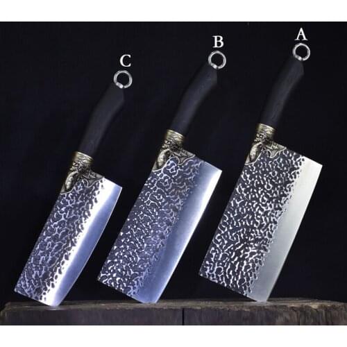 Kitchen knife set Longquan hand forged slicing knife household chopping knife chefs knife set small dish knife sharp