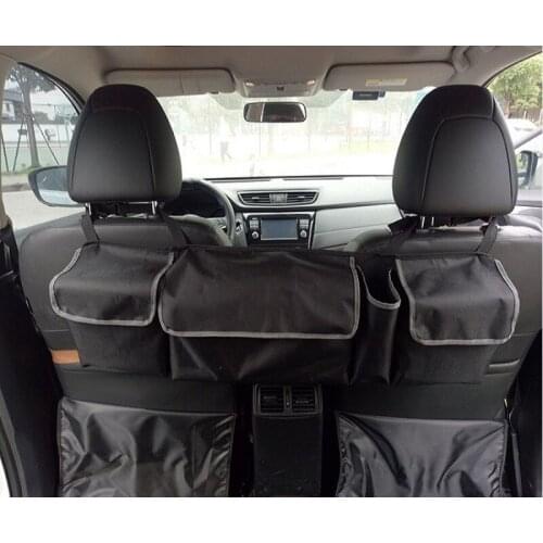 Car Trunk Organizer Adjustable Backseat Storage Bag Net High Capacity Multi-use Oxford Automobile Seat Back Organizers Universal