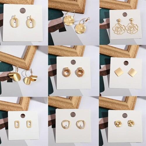 2020 new frosted metal earrings and American temperament web celebrity vintage fashion earrings womens jewelry SHANGZHIHUA