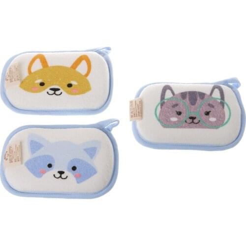 Newborn Baby Bath Brushes Infant Shower Sponge Cotton Rubbing Body Wash Towel D7WF