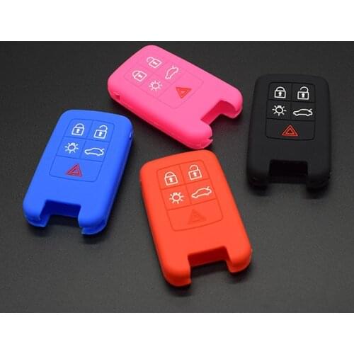 Car key silicone cover case shell protect for VOLVO V40 S80 XC60 S60L V60 xc90 v70 s40 Remote 5 Button key 10 pcs/lot