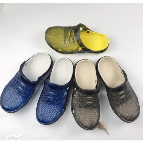Comfortable Men Pool Sandals Summer Outdoor Beach Shoes men Slip On Garden Clogs Casual Water Shower Slippers Zapatos TUX363