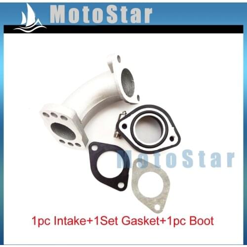 Carburetor Intake Mainfold + Adapter Boot Pipe Flange + Gasket For 150cc 160cc 200cc 250cc Engine Pit Dirt Motor Bike Motorcycle