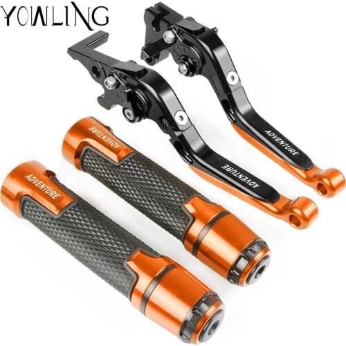 For 1190 Adventure / R 2013 2014 2015 2016 Motorcycle Accessories Extendable Brake Clutch Levers Handlebar Hand Grips ends