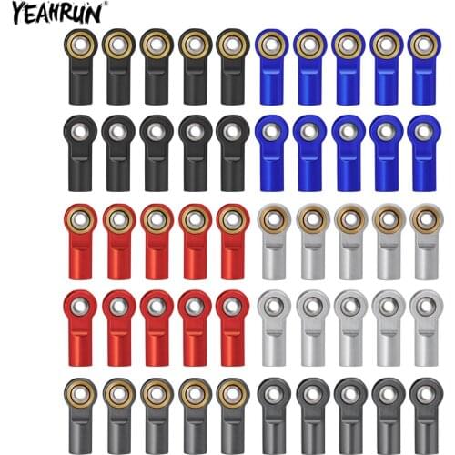 YEAHRUN 1/10/20Pcs M4 Metal Ball Head Linkage Pull Rod Tie Rod End Ball Joints For 1/10 Axial SCX10 Tamiya Truck RC Car