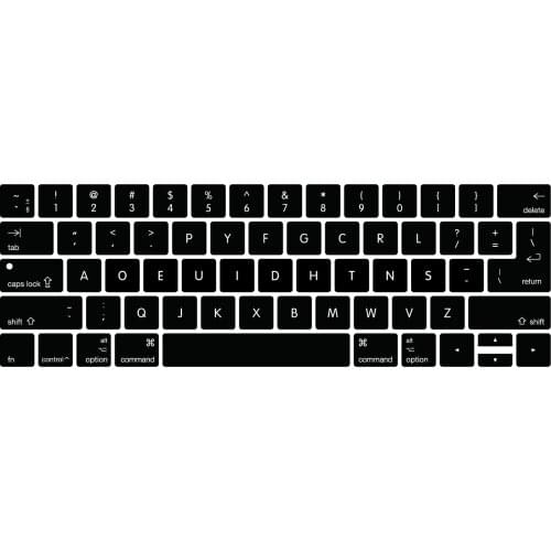 Dvorak Keyboard Protector Cover Keypad Skin for Macbook New Pro 13" A1706 15" A1707 With Touch Bar Release on 2017