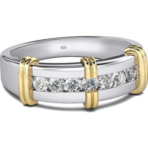 RedWood 585 14K 10K White Gold Moissanite Gemstone Ring For Women 2.3mm Round Cut Wedding Band Female Jewelry For Engagement New