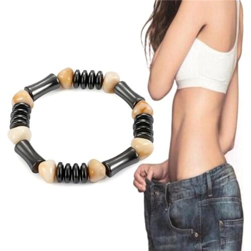 1pc Magnetic Bracelet Bangle Beads Hematite Stone Therapy Health Care Women Jewelry