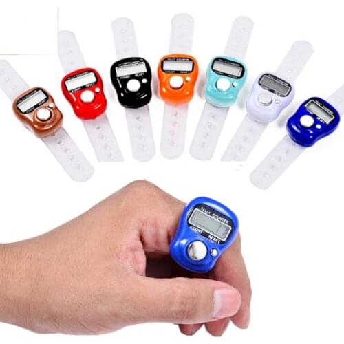 1000pcs/lot by dhl/fedex colorful Electronic Row Counter hand Finger Ring Golf Digit Stitch Marker Tally Counter SN1012