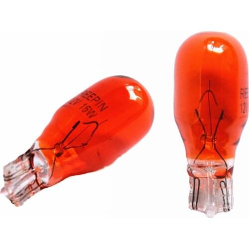 2Pcs Glass T15 W16W Better View High Power Low Consumption Halogen Bulb Interior Light Automotive White/Amber Clear 12V#289599
