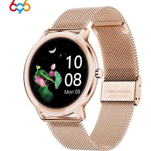 2020 Smartch 7.3mm Super Slim Smart Watch Women, Full Touch Screen Heart Rate Monitor, Blood Pressure Smartwatch For Android IOS