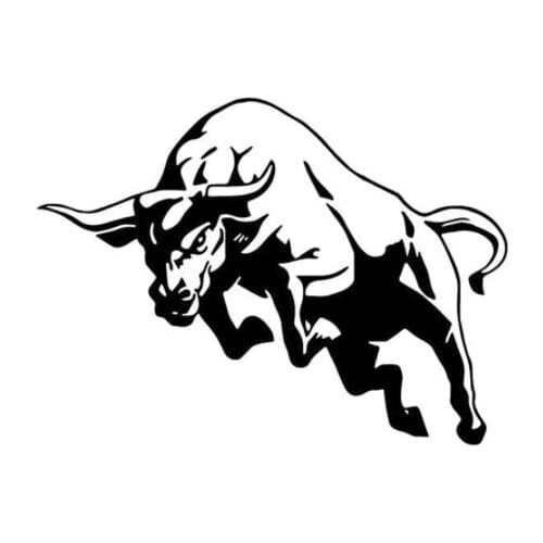 20X15 CM A Strong Bull Bumper Creative Decoration Car Stickers Vinyl Decal Black/Silver N995