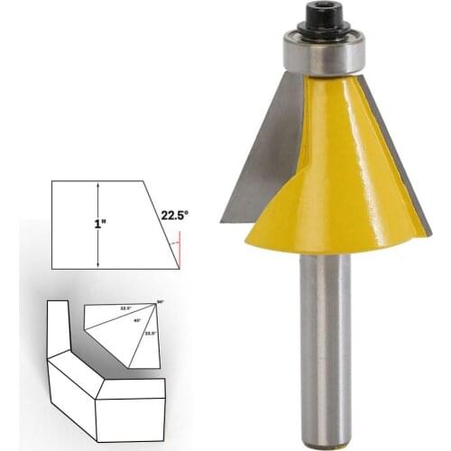 3pcs Chamfer Woodworking Cutter Flat and smooth, Milling Cutter Trimming Tools Rounded Tool set