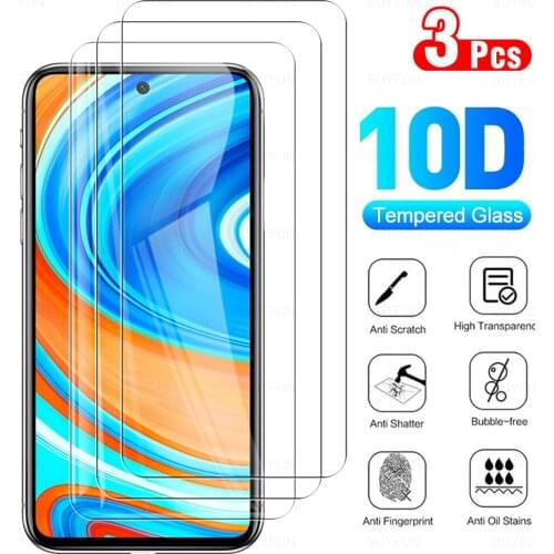 3pcs readmi Note 9 Pro case Tempered Glasses Protective Phone Film For Xiaomi Redmi Note 9 Pro Max 9s screen Protectors Glass