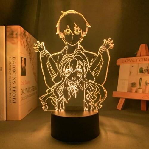 Manga 3d Lamp Toradora for Childrens Room Decor Night Light Kids Bithday Gift Tiger and Dragon Anime Led Light Bedroom