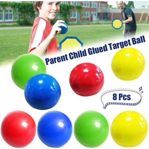 8pcs Luminous Sticky Wall Ball Toys Sticky Wall Ball Suction Wall Luminous Toy Ball Children Adult Decompression Wall Ball Toy