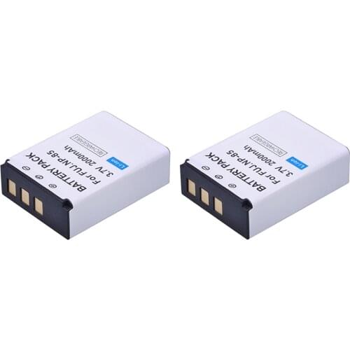 2Pc 2000mAh NP-85 NP 85 Rechargeable Camera Battery for Fujifilm NP-85 Battery FUJIFILM SL240 SL245 SL300 SL305 FNP-85 CB170