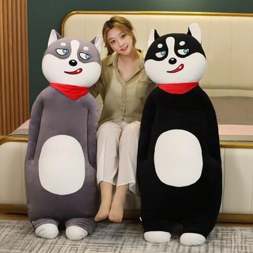 50-110cm Large Soft Cute Cartoon Dog Plush Toys Stuffed Husky Lovely Animals Pillow Doll For Girls Kids Friends Birthday Gifts
