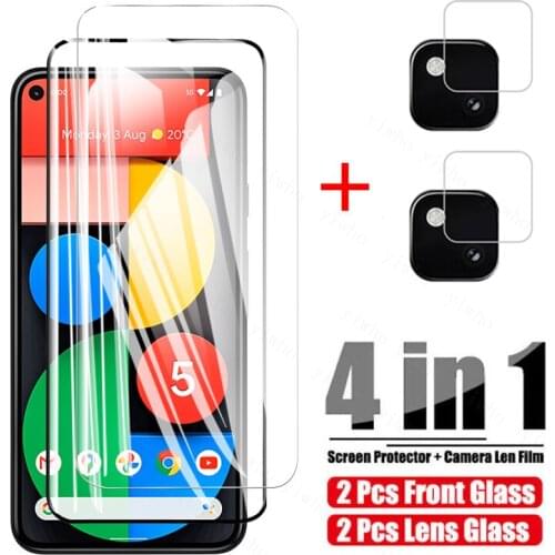 For Google Pixel 4a 5Tempered Glass For Google Pixel 4a Glass Full Glue HD Screen Protector For Google Pixel 4a Lens Glass