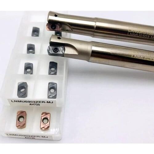 HS CNC milling cutter bar EXN03R plane milling machine LNMU0303ZER ultra-high feed lathe tool alloy milling cutter bar EXN03