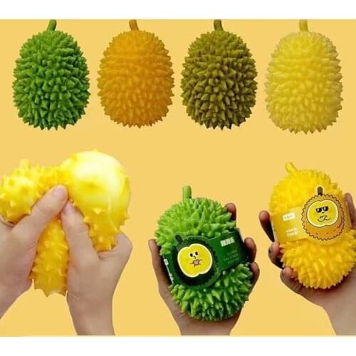 Creative Venting Durian Pinch Music Stress Ball Toy Can Be Squeezed Toy Decompression Stretch Fruit Shape Adult Childrens Toy