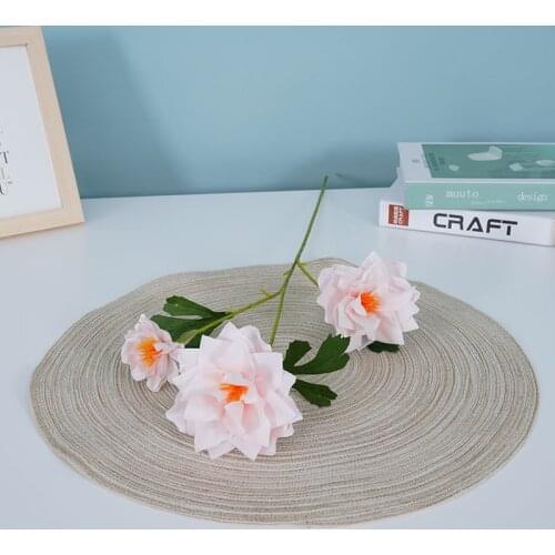 Simulation 3 Heads Daffodils Silk Flower Lotus Wedding Decoration Ceiling Flower Arrangement Home Decoration Fake Flower Wreath