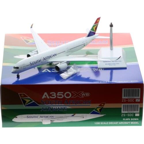 1:200 Alloy Collectible Plane Gift JC Wings XX2422 South African Airways Airbus A350-900XWB Diecast Aircraft Jet Model ZS-SDC
