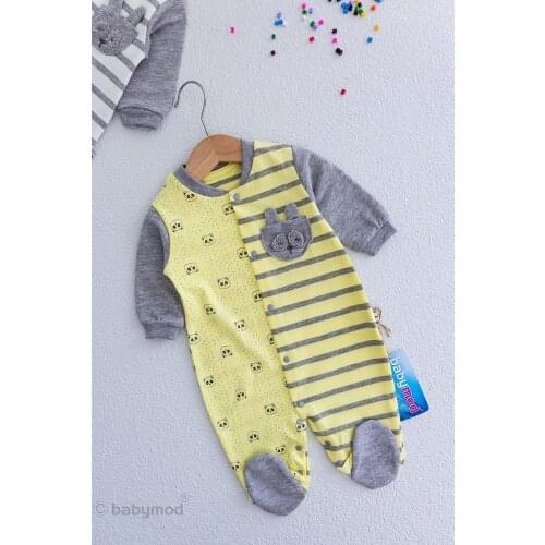 Panda Figured Baby Boy Jumpsuit