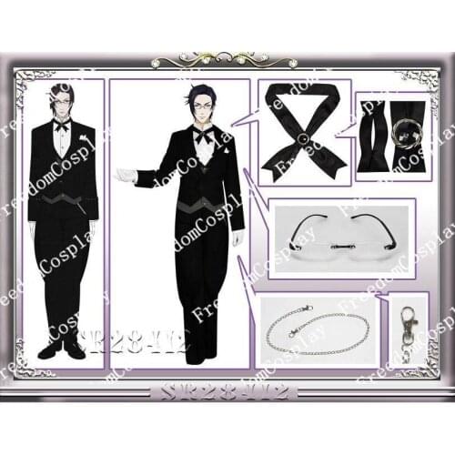Black Butler Kuroshitsuji Claude Faustus suit Cosplay Costume