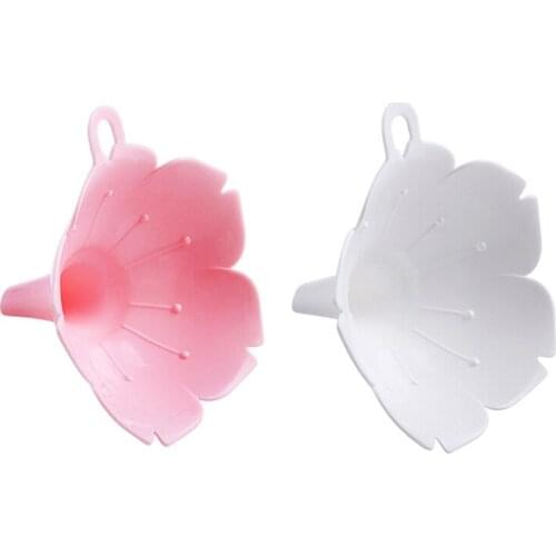 2Pcs/set Kitchen Cherry Blossom Style Funnels Oil Condiments Liquid Dispenser Kitchen Accessories