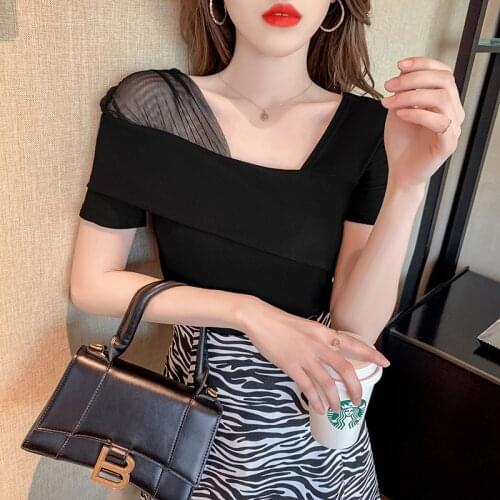 Summer new Short Slim short Sleeve T Shirts Women Sexy Tops Casual Woman T Shirts Tops 2021 women clothes y2k top