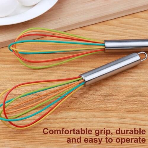 1pcs Drink Whisk Mixer Egg Beater Silicone Egg Beaters Kitchen Tools Hand Egg Mixer Cooking Foamer Utensils for Stirring