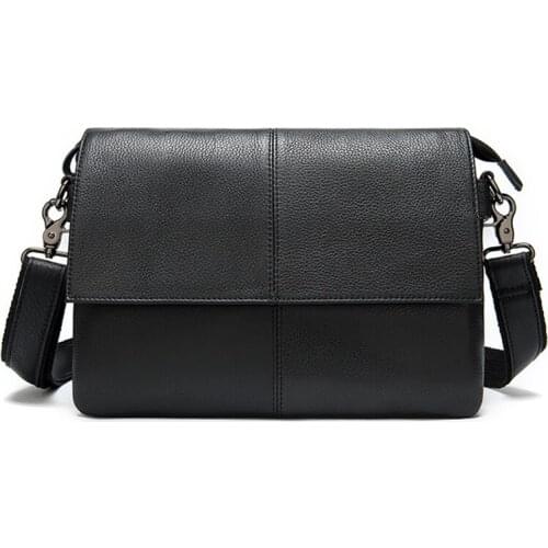 Fashion Genuine Leather Men Crossbody Bags Male Briefcase Messenger bag Casual Business briefcases Men Cow Leather Shoulder bag