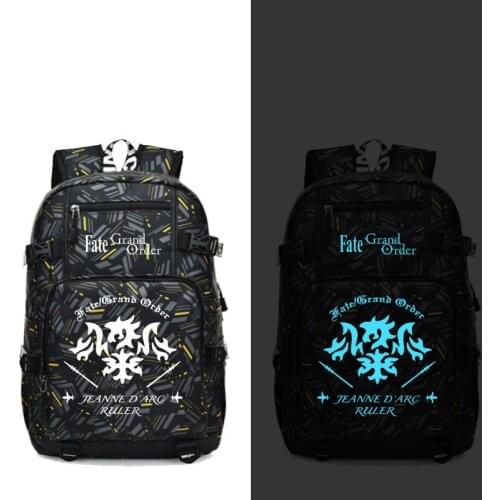 Fate Grand Order FGO Ruler Backpack Fashion Laptop Travel Backpack with USB port students Book School Bag Luminous