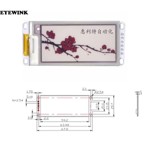 2.13 Inch E-Paper Module E-Ink Display Screen Module Black Red White Color SPI Z10 Drop ship