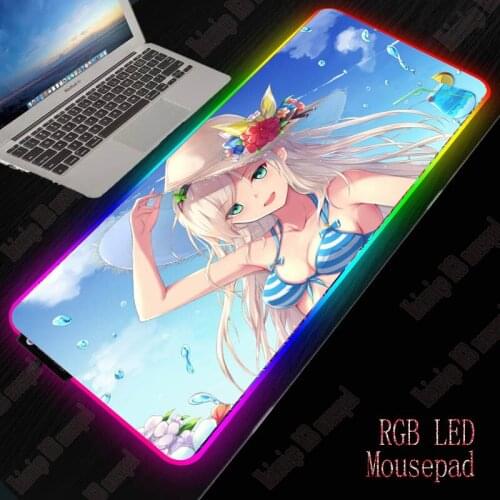 MRGBEST Anime Sexy Girl Holiday Large Locking Edge Gaming Mouse Pad CS GO Keyboard Rubber Mousepad Wrist Rest Table Computer Mat