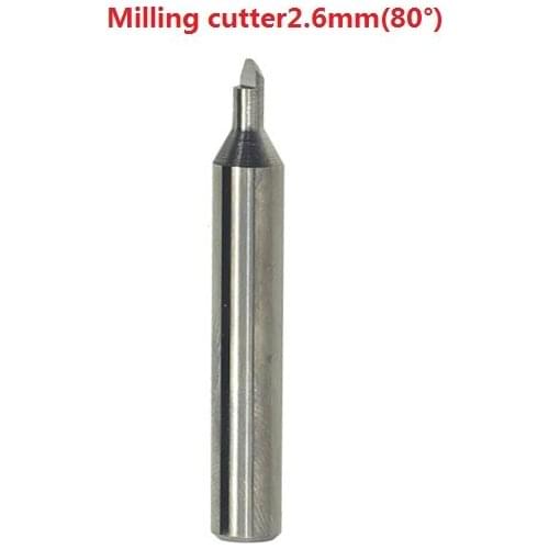 Raise Carbide End Milling Cutter Probe 2.6mm 80 Degree For Key Copy Cutting Duplicating Machine Drill Bits
