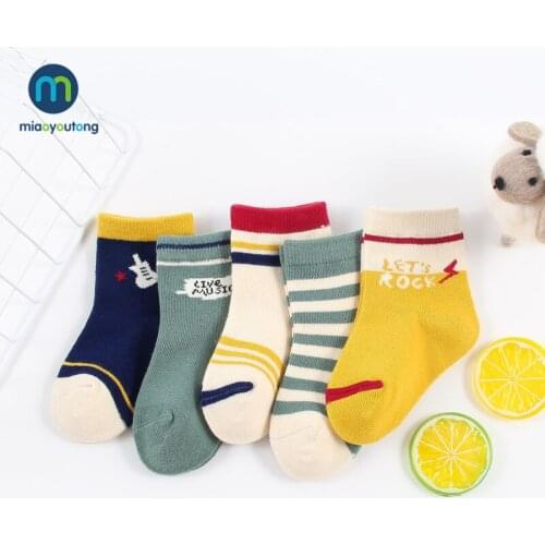 5 Pairs/lot Cotton kids Socks Boy Newborn Baby Girl Socks Childrens Socks Baby Clothes New Years Costume Baby Miaoyoutong