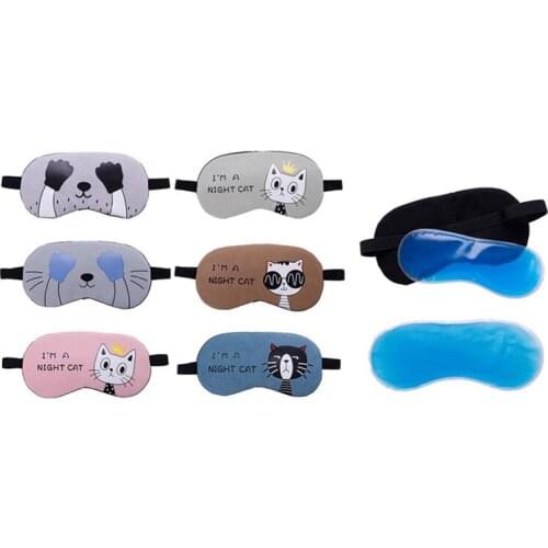 New Arrival Sleeping Eye Mask Soft Padded Sleep Travel Shade Cover with Ice Compress Gel