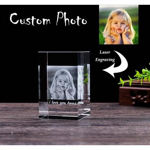 Personalized Custom Crystal Photo Frame Laser Engraved Your Image Crystal Wedding Anniversary Birthday Gifts For Friends