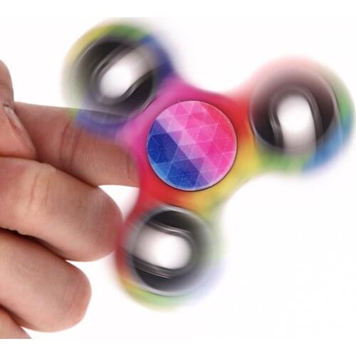 Hot Hand Spinner EDC Fidget Spinner Metal Rainbow Spiner Anti-Anxiety Toy for Spinners Focus Relieves Stress ADHD Finger Spinner