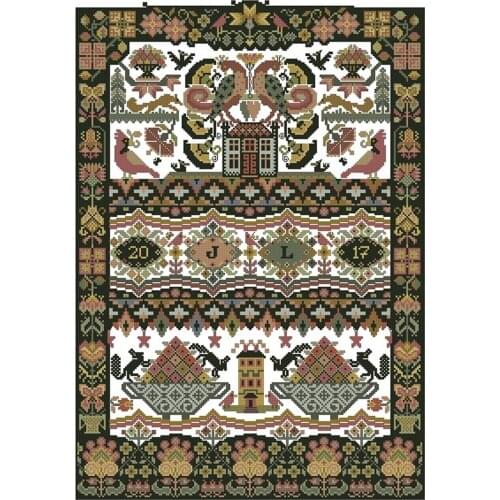 Manufacturer Embroidery Beautiful Pattern Cross Stitch Pattern Maker Online with 100% Cotton Floss &Free Shipping for Wall Decor